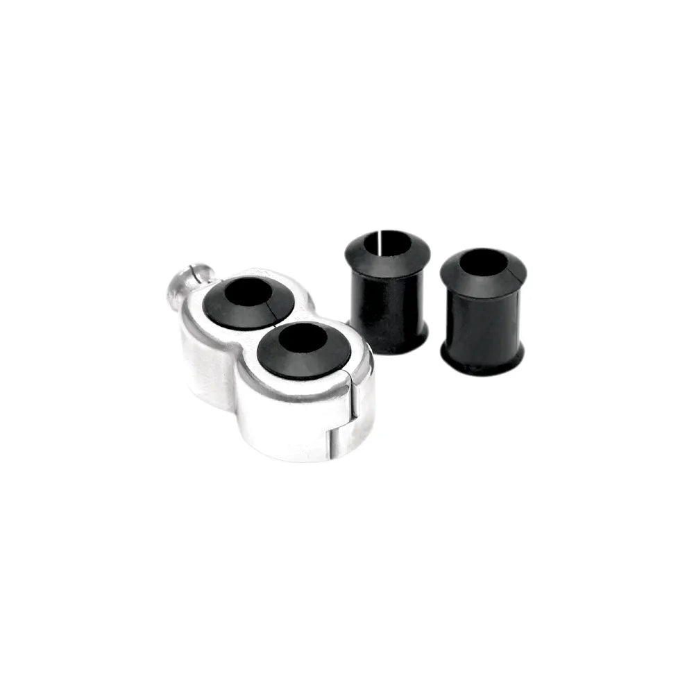 Cable Clamp - Dual - Chrome