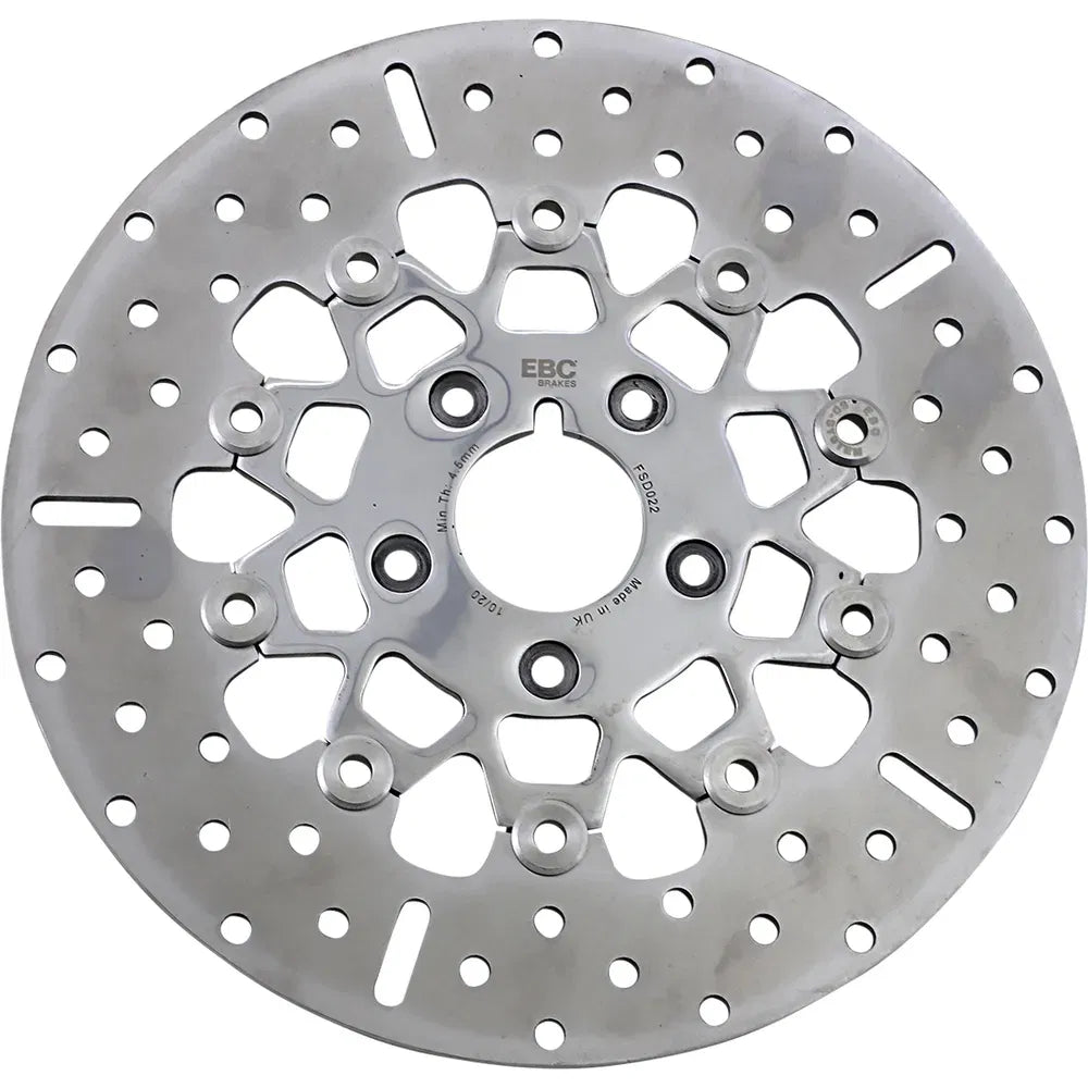 Rotor de freno delantero de acero inoxidable serie FSD para Big Twins - Rotor de freno - Soporte pulido