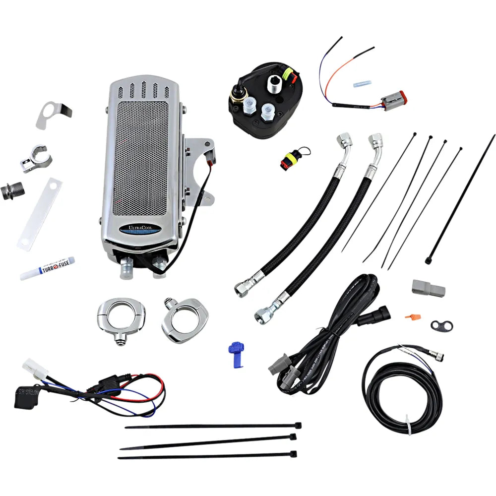 Side Mount Oil Cooler - Chrome
