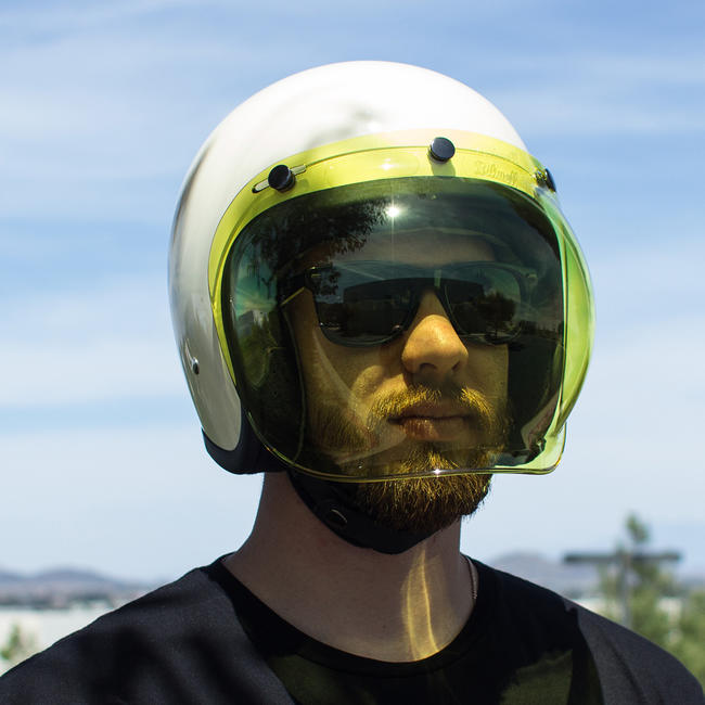 Burbuja de 3 broches para casco Biltwell - amarillo