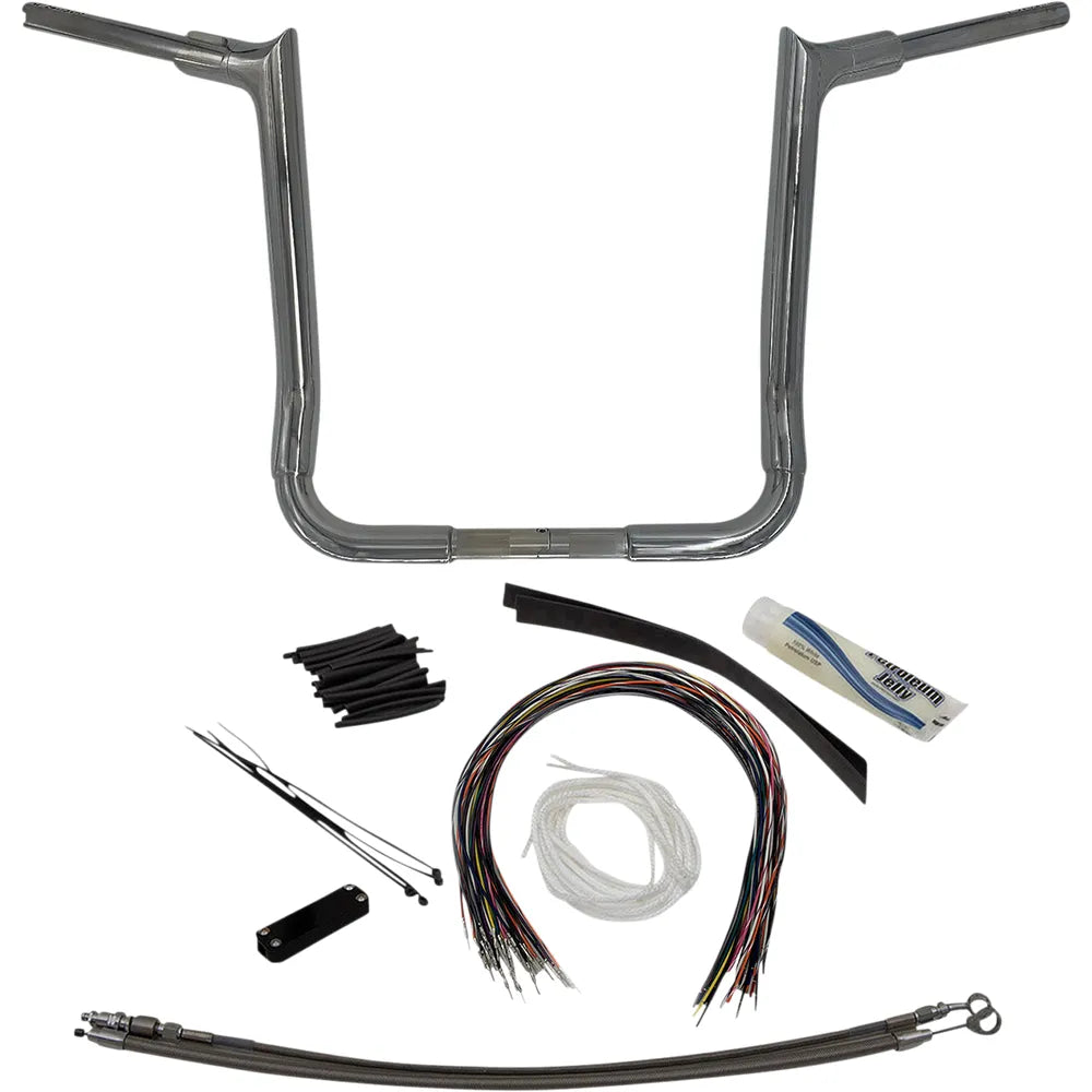 16" Chrome 1-1/2" Pointed Top Handlebar Kit