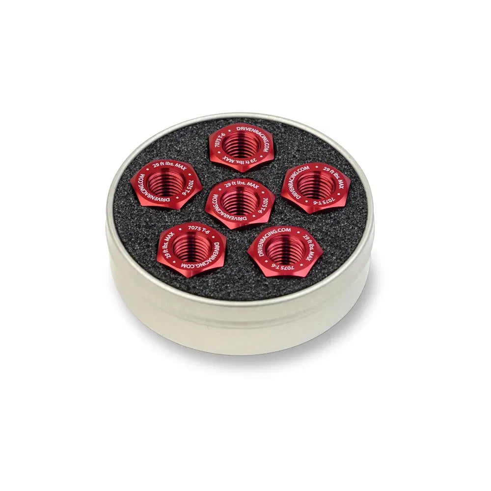 Aluminum Sprocket Nuts - Red - 10 mm x 1.0