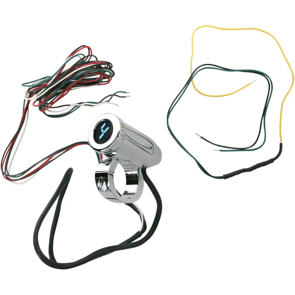 1.25" Auto Programming Gear Indicator - Chrome - Blue Display