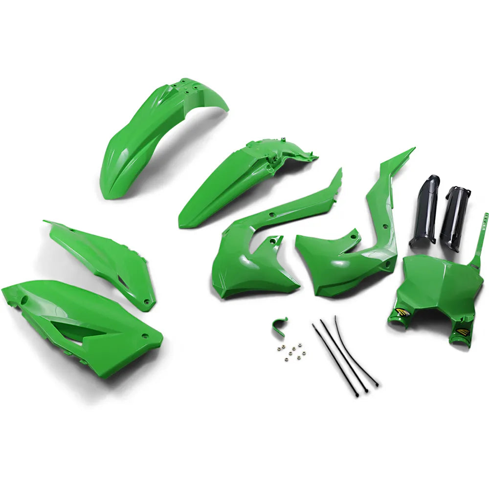 Body Kit - Powerflow - OEM Green/Black - KX450