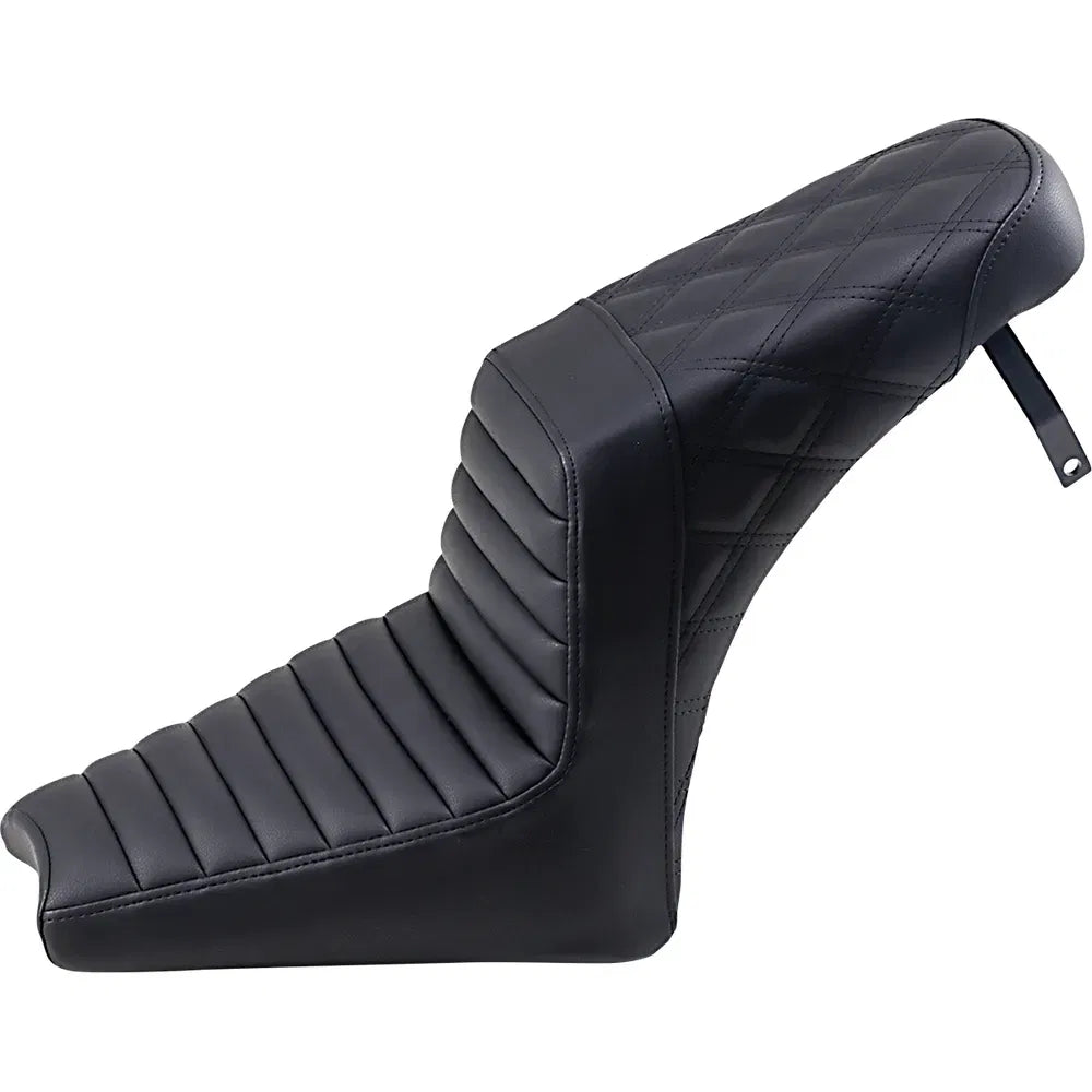 Step Up Seat - Tuck and Roll/Lattice Stitched - Black