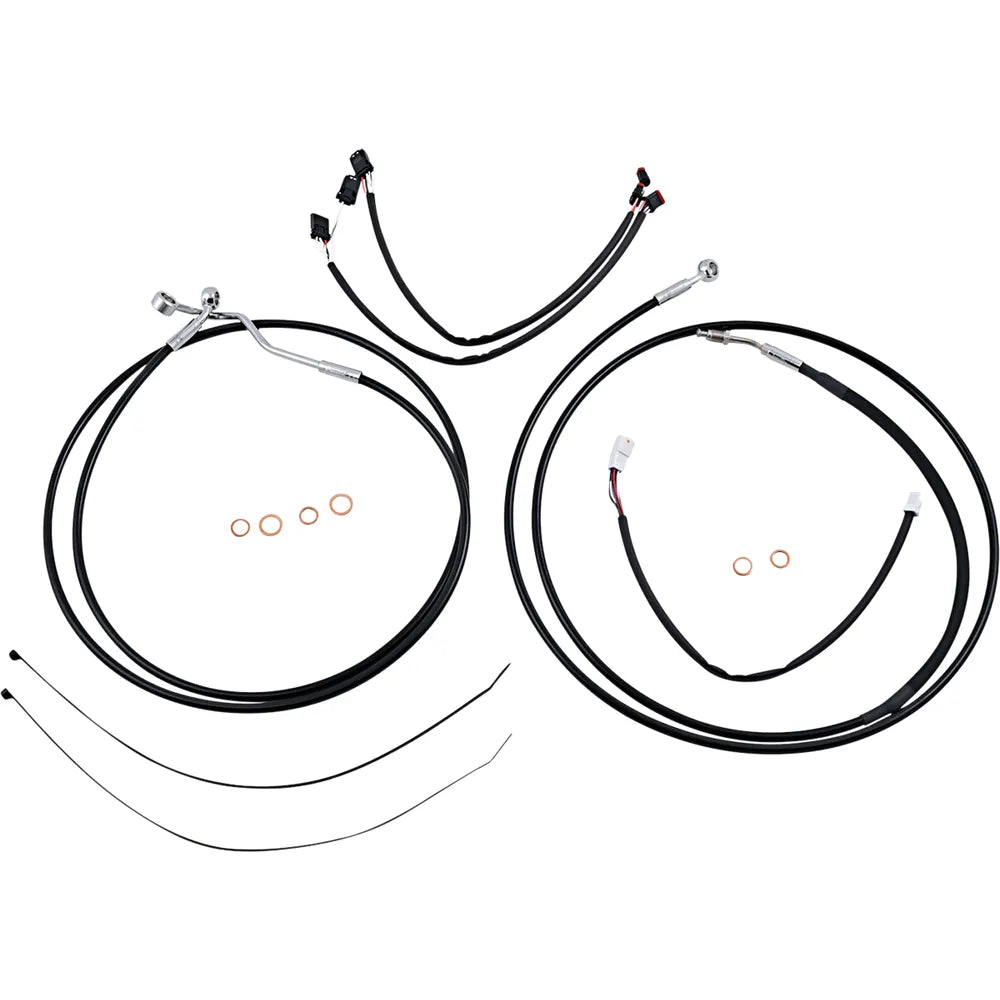 Kit de instalación de manillar XR - Kit de instalación de manillar XR - Perchas Ape de 12"-14" - FLTR '17-'20 - Negro/Cromo