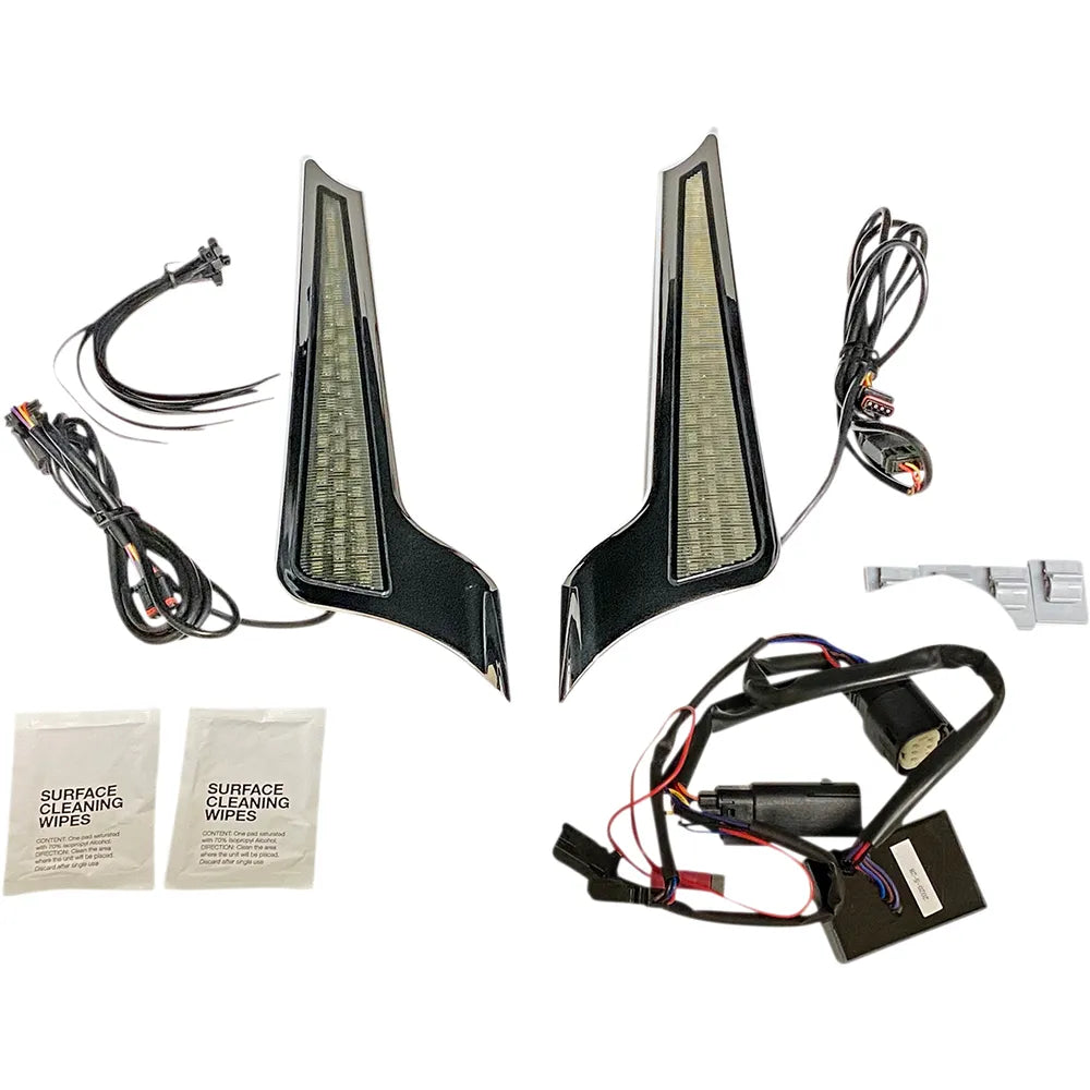 Panel Lights - Chrome - Smoke Lens