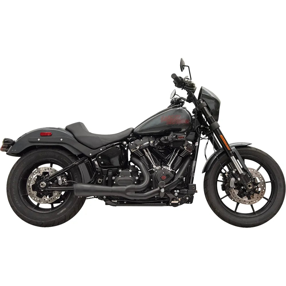 Sistema de escape 2 en 1 The Ripper - Sistema de escape 2 en 1 Ripper con silenciador Megáfono - Corto - Negro - M8 Softail