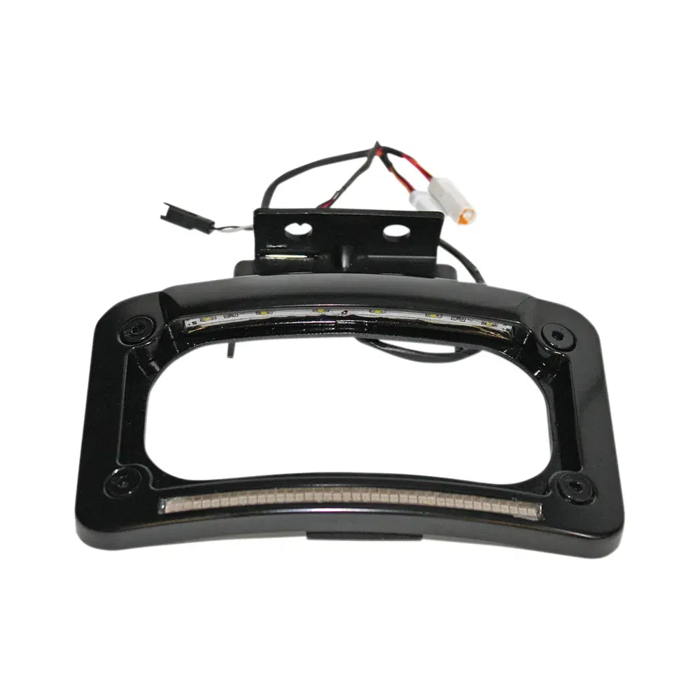 Dual-LED License Place Frame - Indian - Black