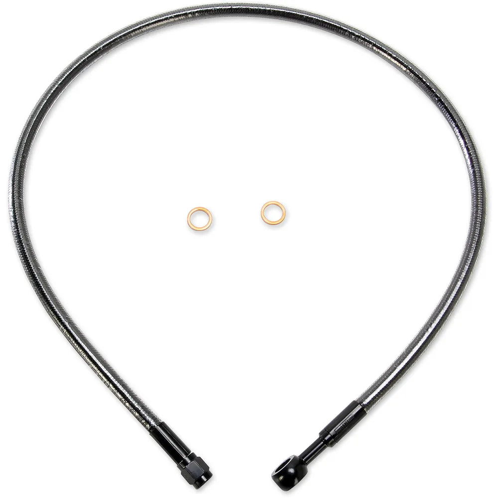 Kit de línea de freno delantero específico para ABS Designer Series de longitud alternativa - Línea de freno - 10 mm - Recta - 30" - Black Pearl