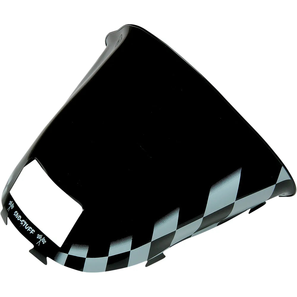 Windshield - Black/White Checkered - Ski Doo