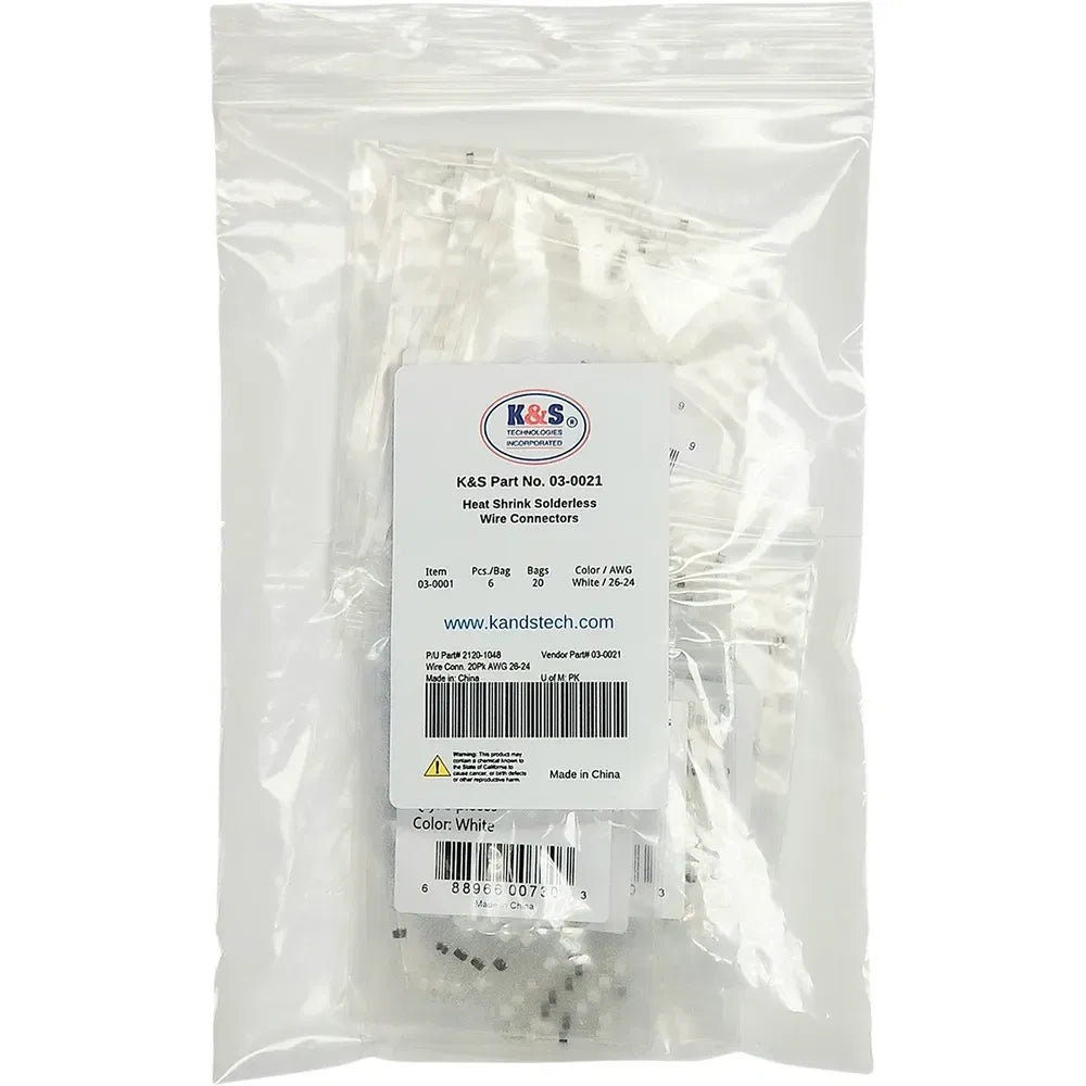 Wire Connector - 20PK - AWG 26-24
