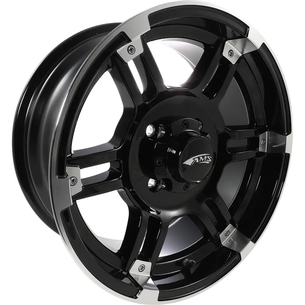 Wheel - Front/Rear - Machined Black - 15x7 - 4/110 - 5+2