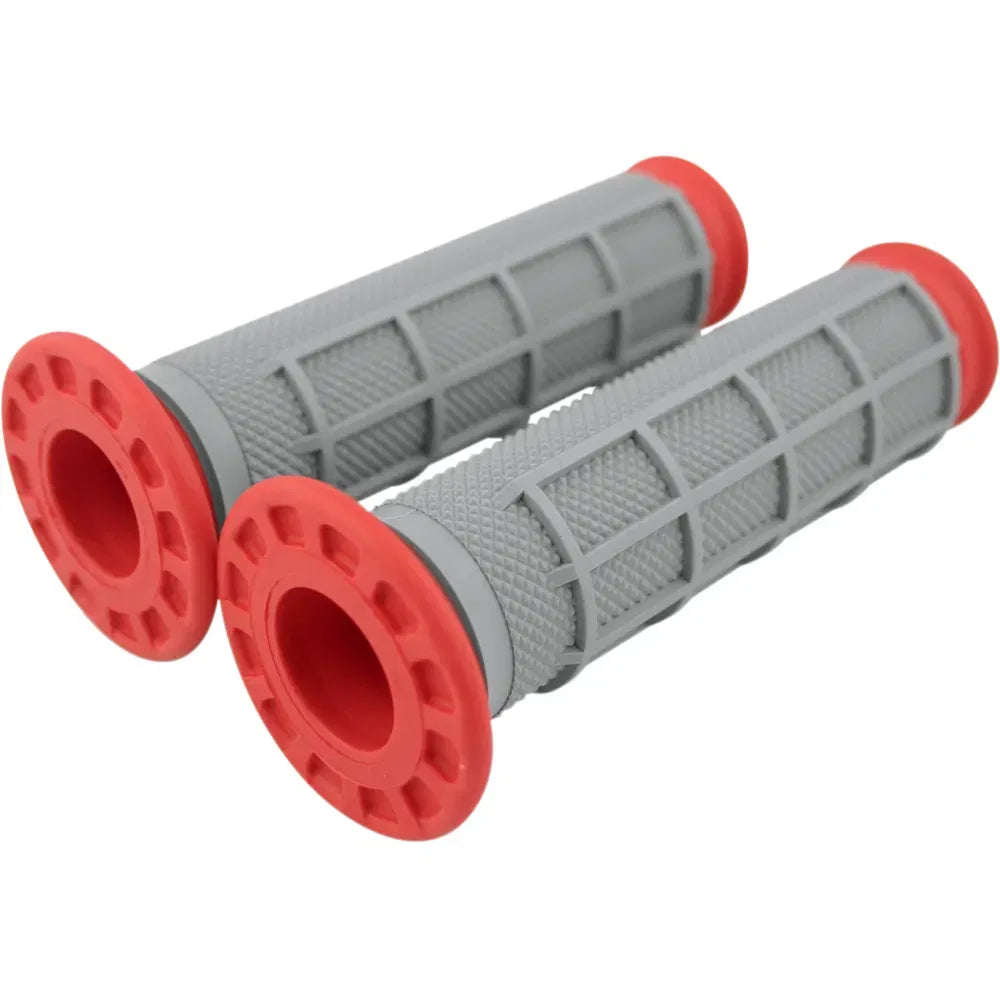 Grips - Dual Compound - Half Waffle - ATV - Red