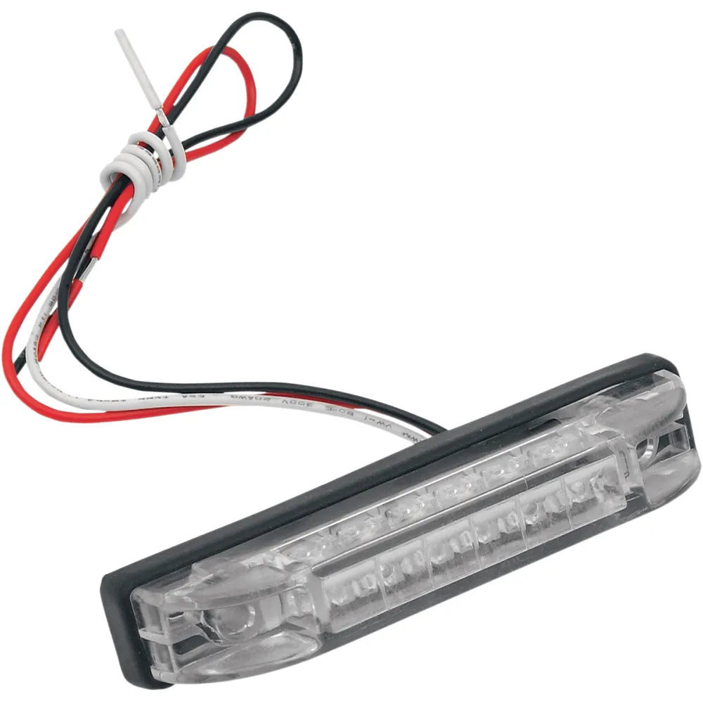 4" Rectangle LED Light - Clear Lens - Red LED
