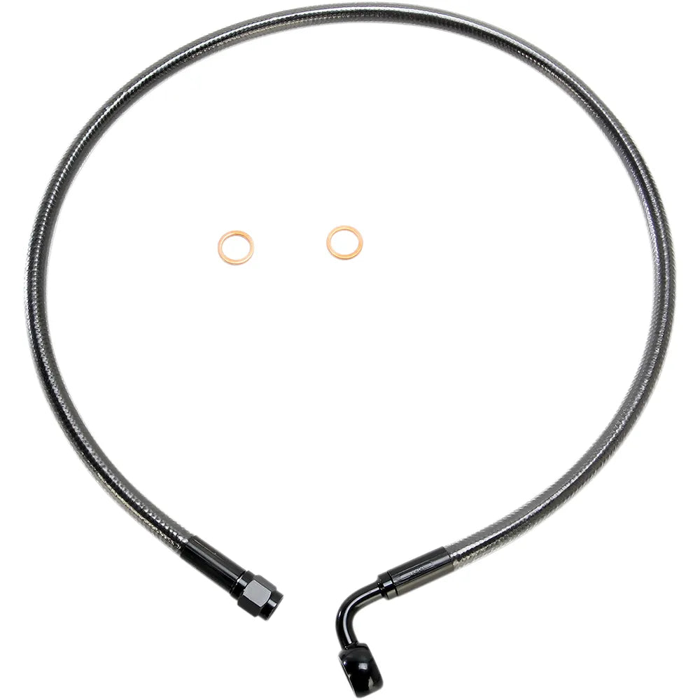 Kit de línea de freno delantero específico para ABS Designer Series de longitud alternativa - Línea de freno - 10 mm-90° - 28" - Black Pearl