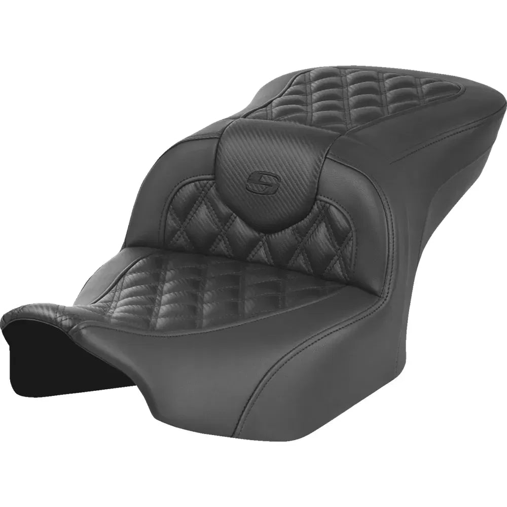 Asiento Roadsofa™ con costura de celosía - Asiento RoadSofa™ - sin respaldo - Fibra de carbono - Costura de celosía - FLTR/FLHX '23-'24