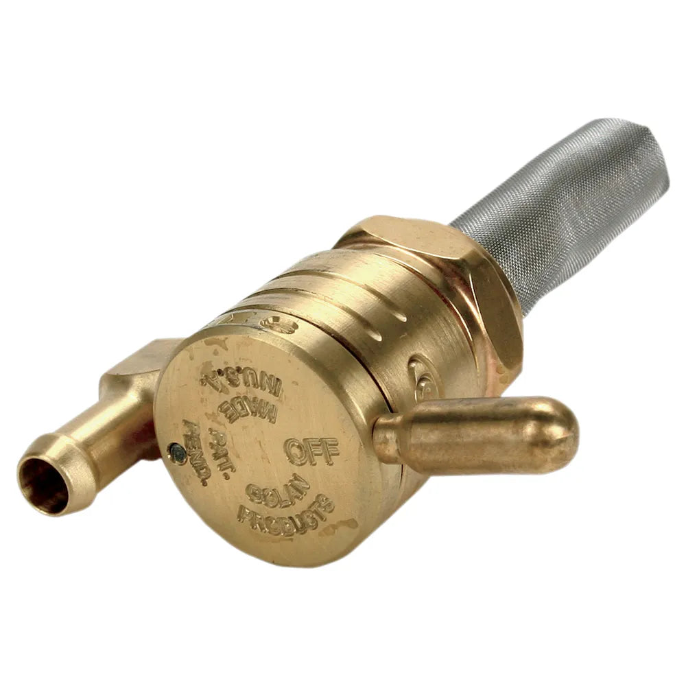 Downward Petcock - Raw Brass - 22mm