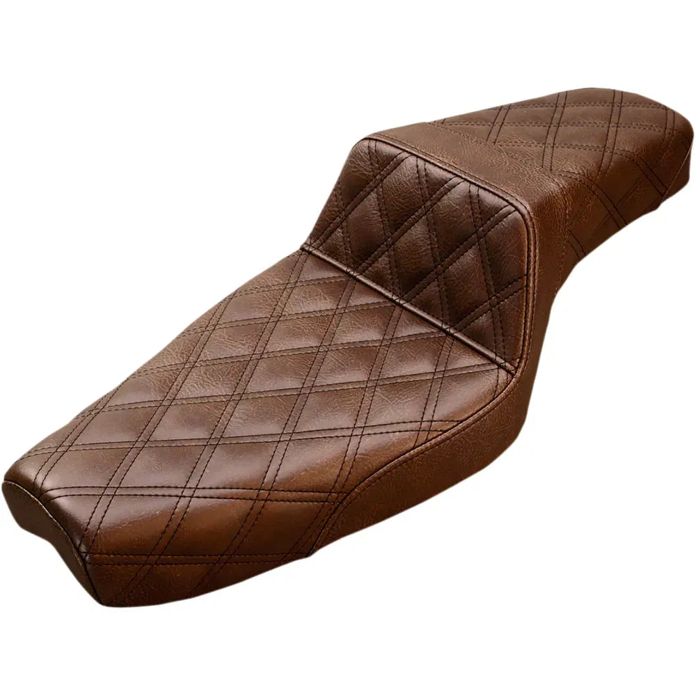 Step Up Seat - Lattice Stitched - Brown - XL45263