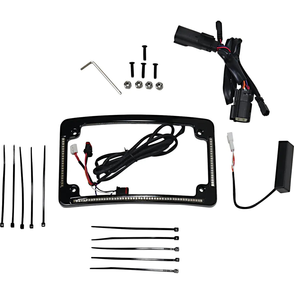 All in One License Plate Frame - Black