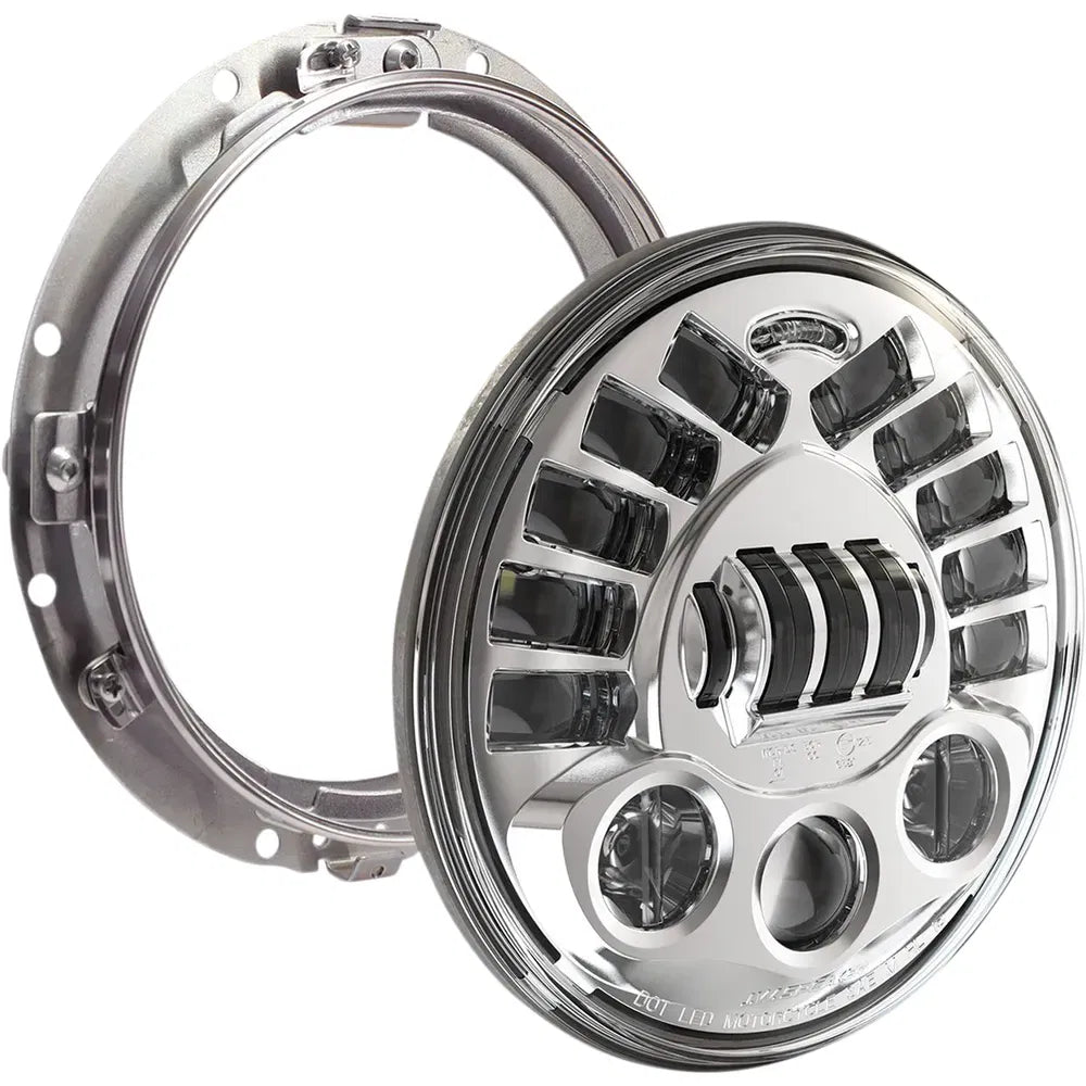 Adaptive Headlight with Mount - 7" - Chrome