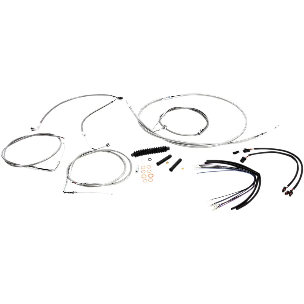 Kit de instalación de manillar XR - Kit de instalación de manillar XR - Perchas para monos de 12"-14" - FLS '11-'14 - Acero inoxidable