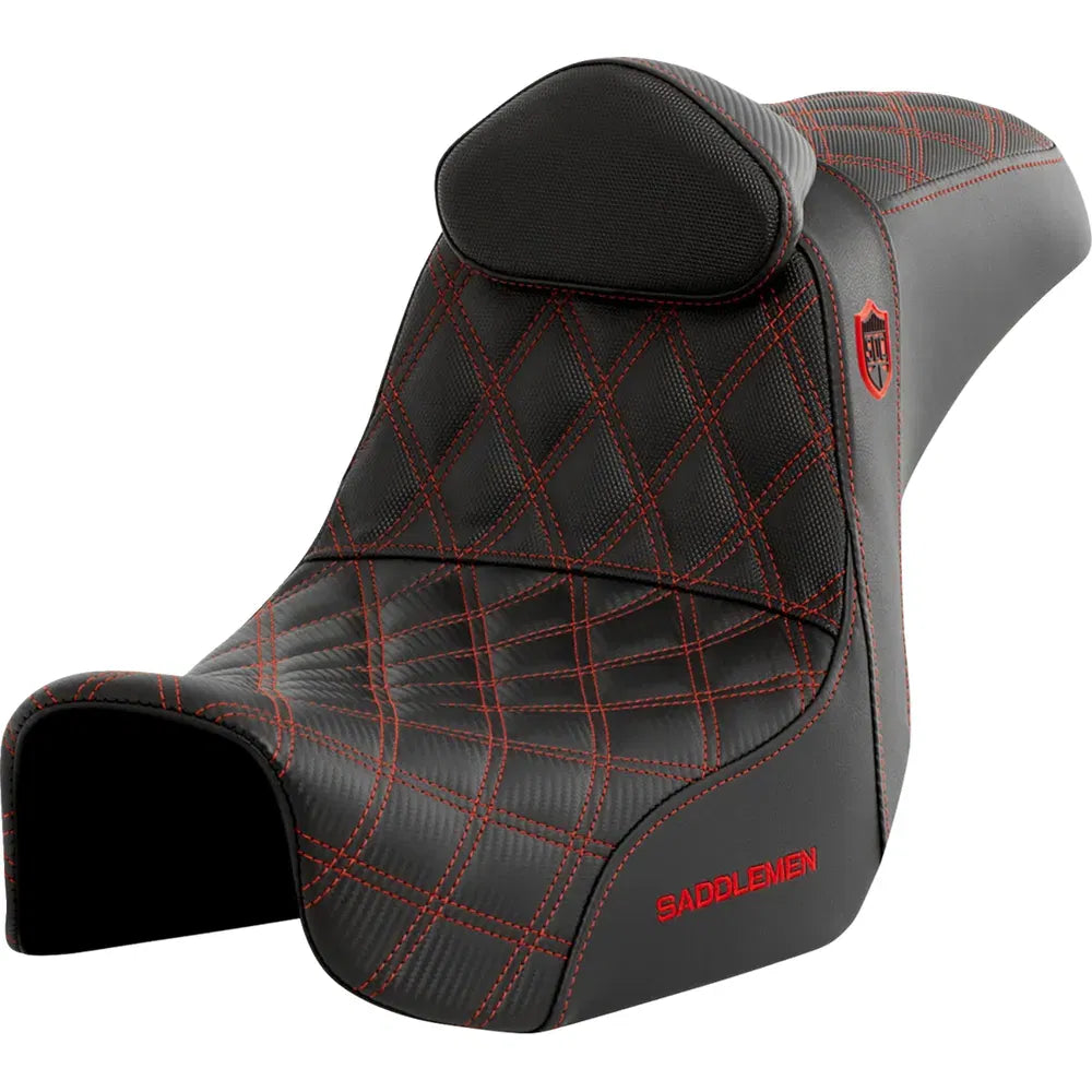 Asiento Pro Series SDC Performance Grip - Asiento Pro Series SDC Performance - con respaldo - Red Stitch - Dyna '06-'17