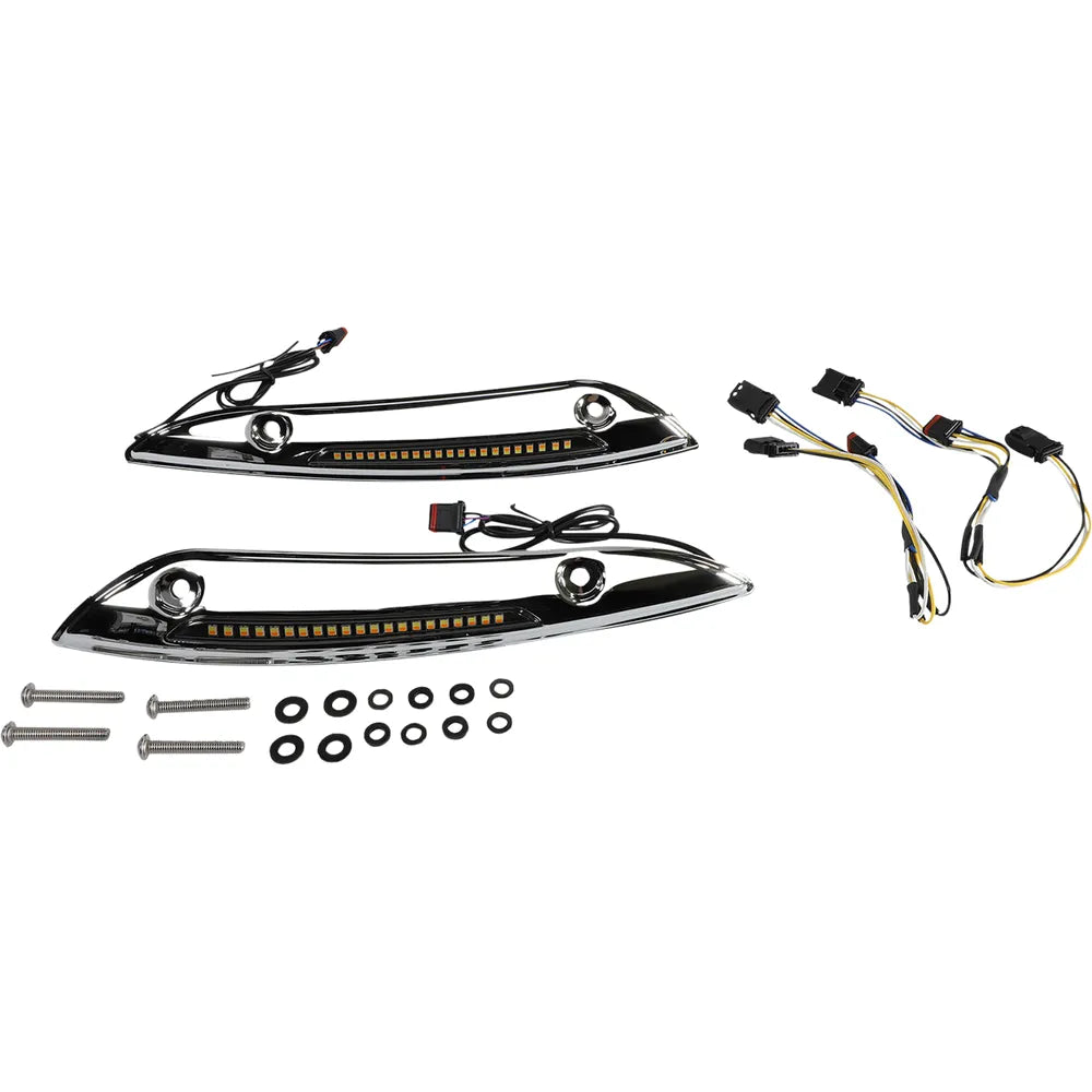 Windshield Trim - Sequential Turn Signal - Chrome