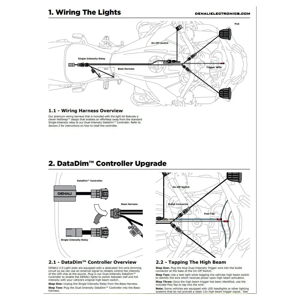 Controlador de intensidad dual DataDim™ para arnés de luces de conducción