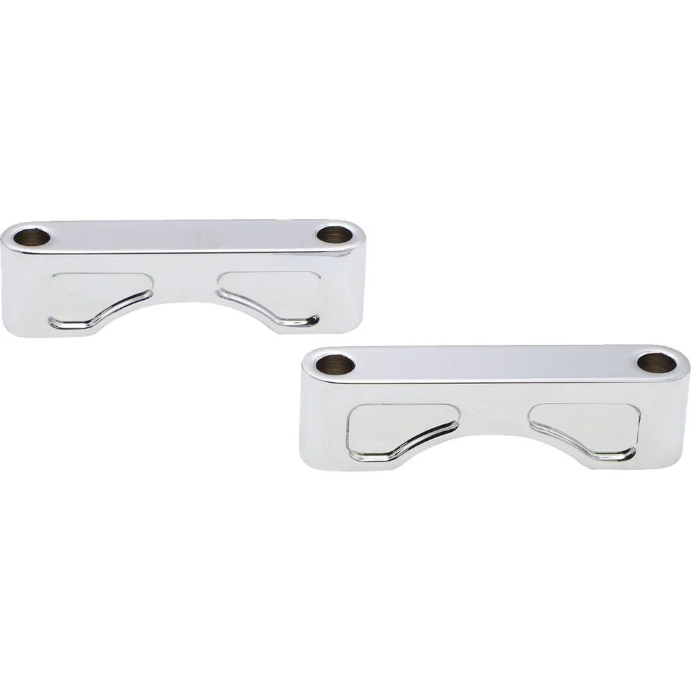 Bloque de montaje para guardabarros delantero Hugger - Bloques de montaje para guardabarros delantero Hugger - Para ruedas de 21" - Cromado