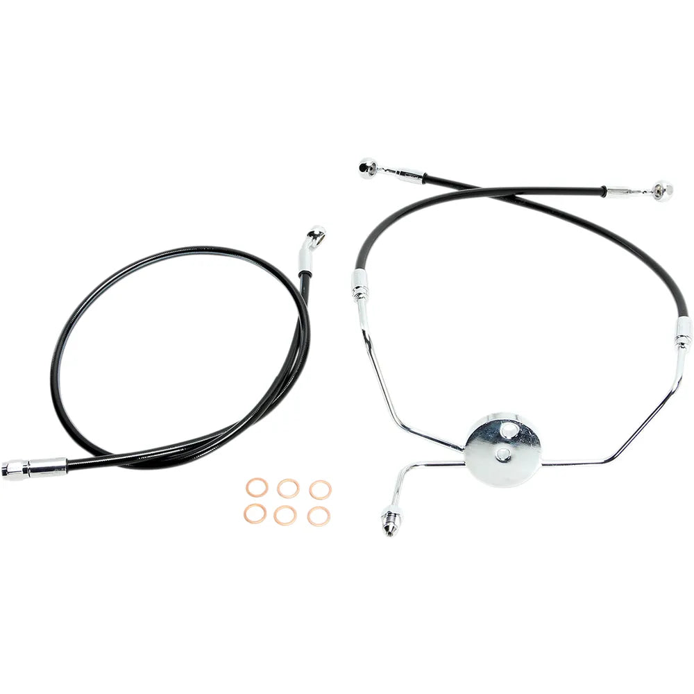 Kit de línea de freno delantero XR de acero inoxidable Extreme Response - Línea de freno - Delantero - XR - Negro