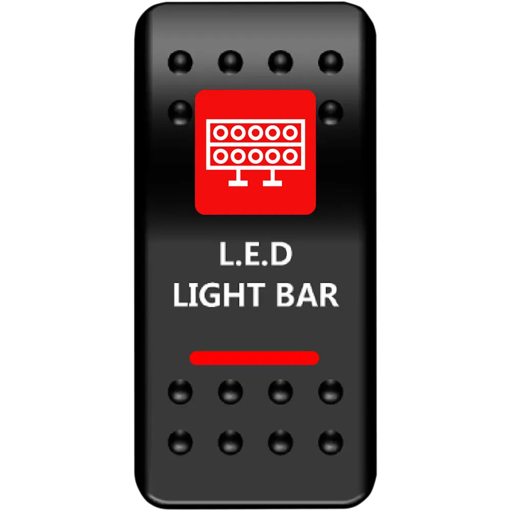 Rocker Switch - Lightbar - Red