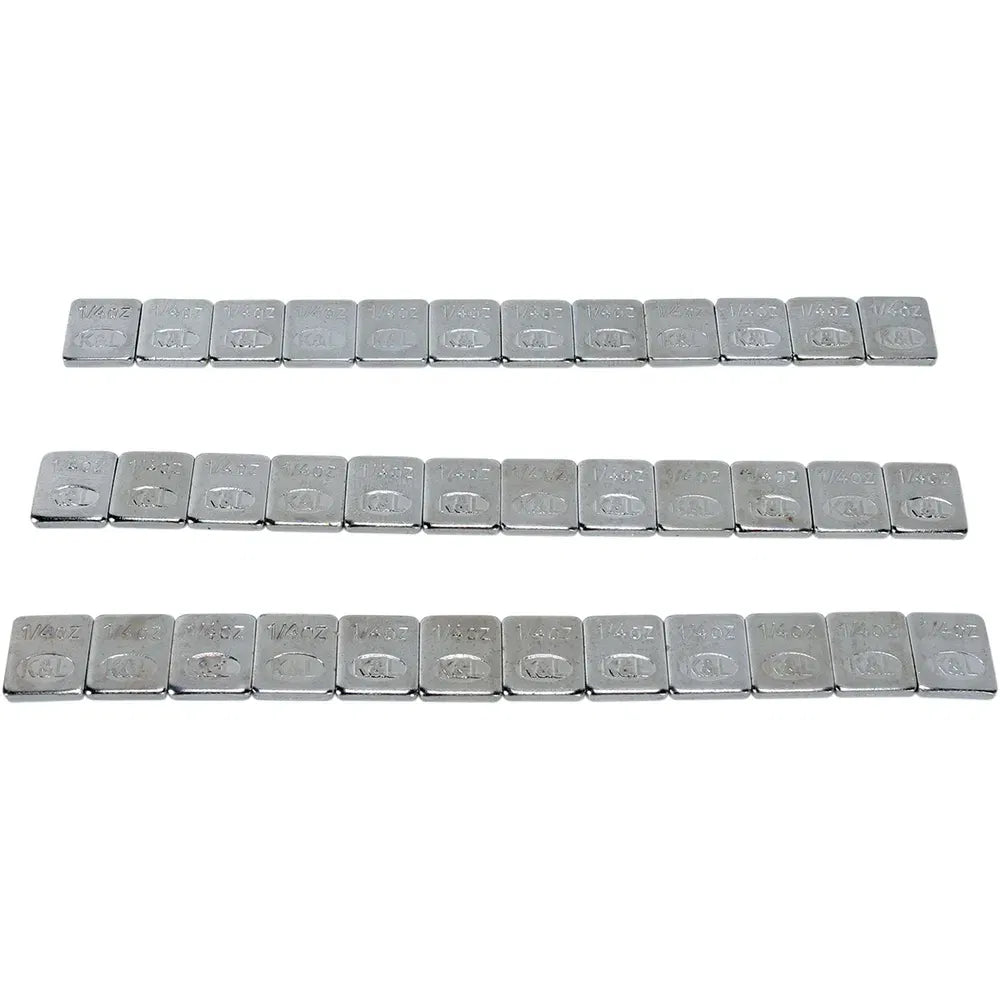 Wheel Weights - Steel - Stick-On - Chrome - 36 Pack