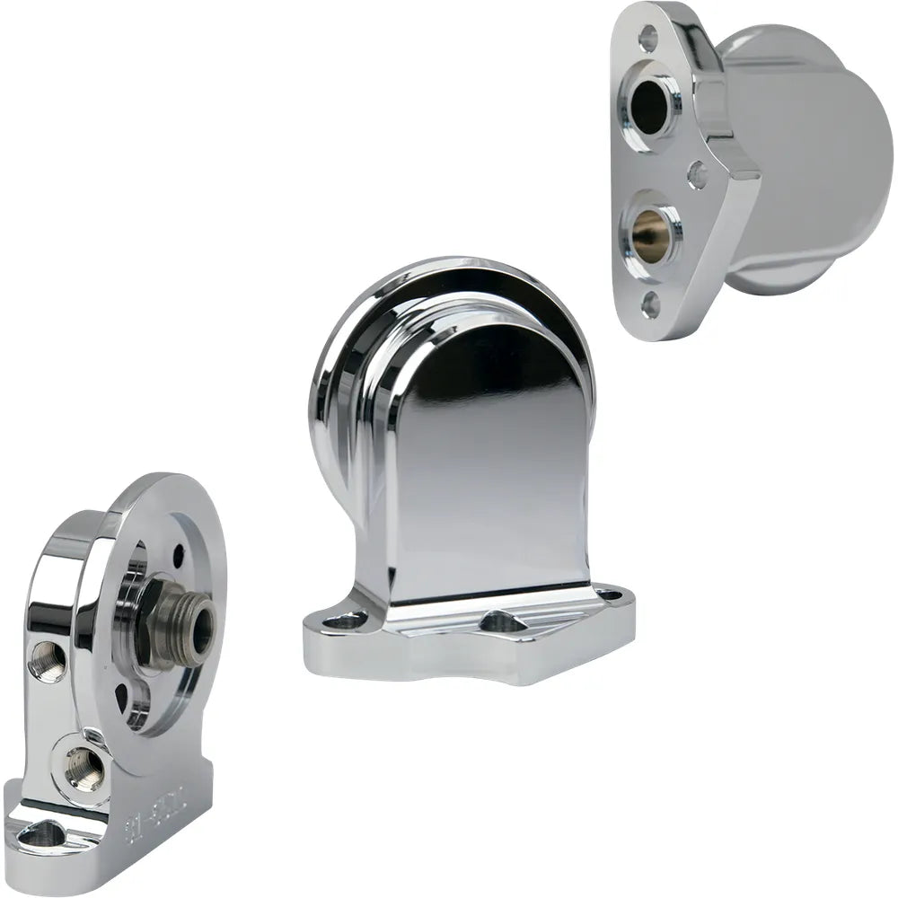 Oil Filter Mount - Chrome