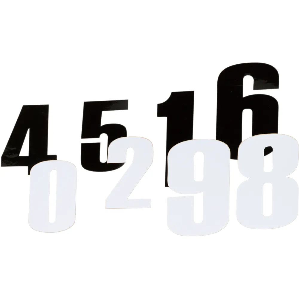 Race Number 8 - White - 6"