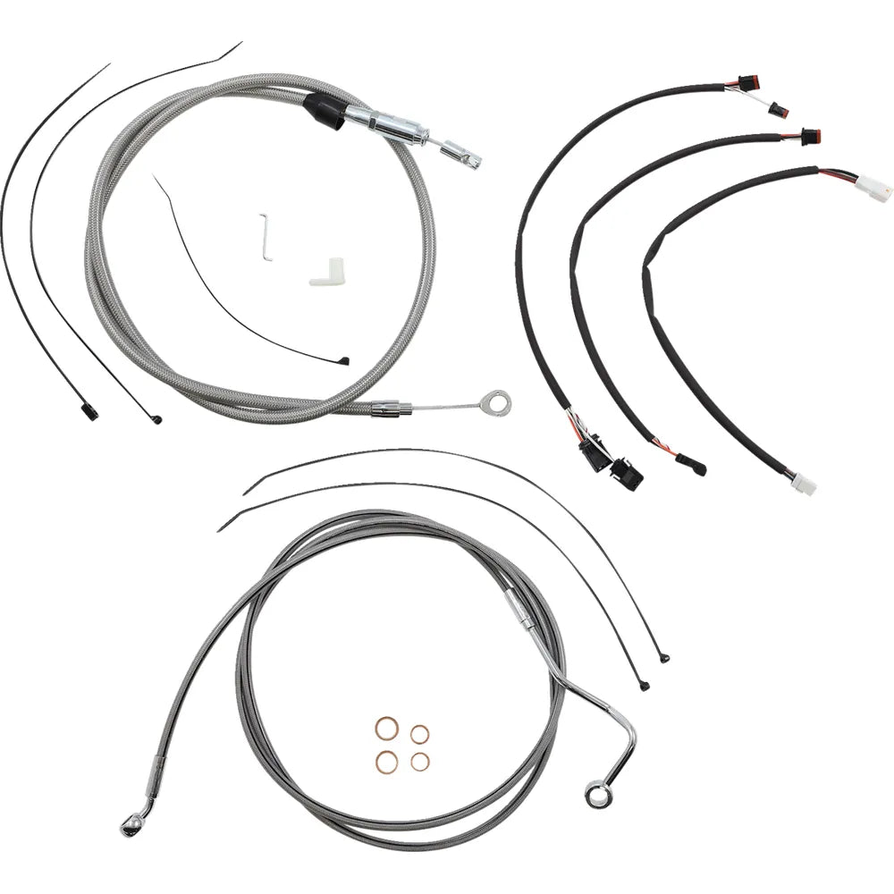 Kit de instalación de manillar XR - Kit de instalación de manillar XR - Perchas para monos de 12"-14" - FLHR '21-'22 - Acero inoxidable/cromo