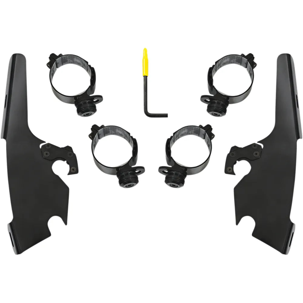 Kit de montaje completo con bloqueo de gatillo para parabrisas Fats/Slim - Kit de montaje Fats/Slim - Negro - FLFB