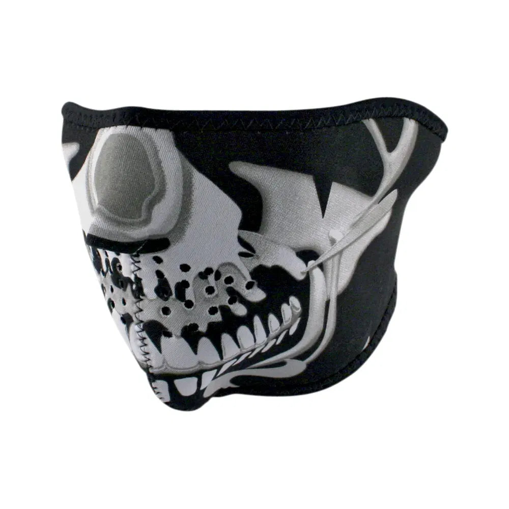 Half Mask - Chrome Skull