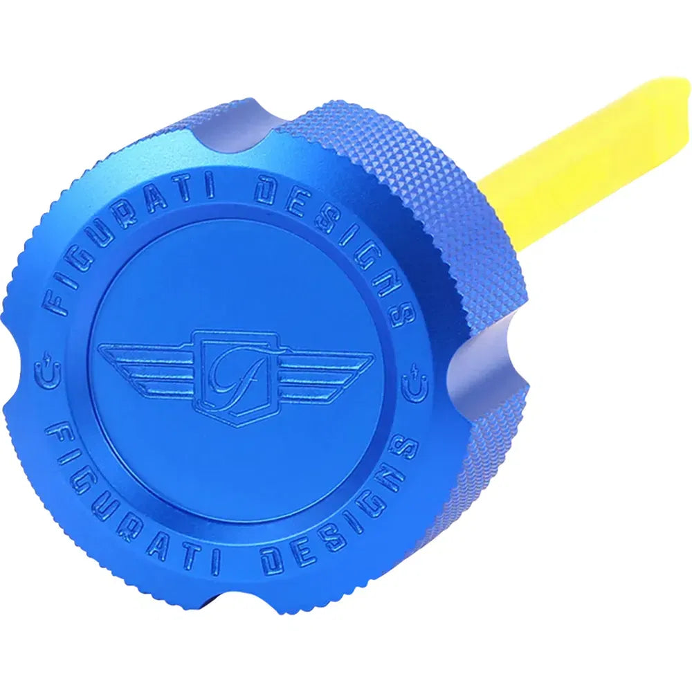Varilla de nivel de aceite magnética de alto rendimiento - Varilla de nivel de aceite magnética de alto rendimiento - Moleteada - Azul - M8 Touring/Trike