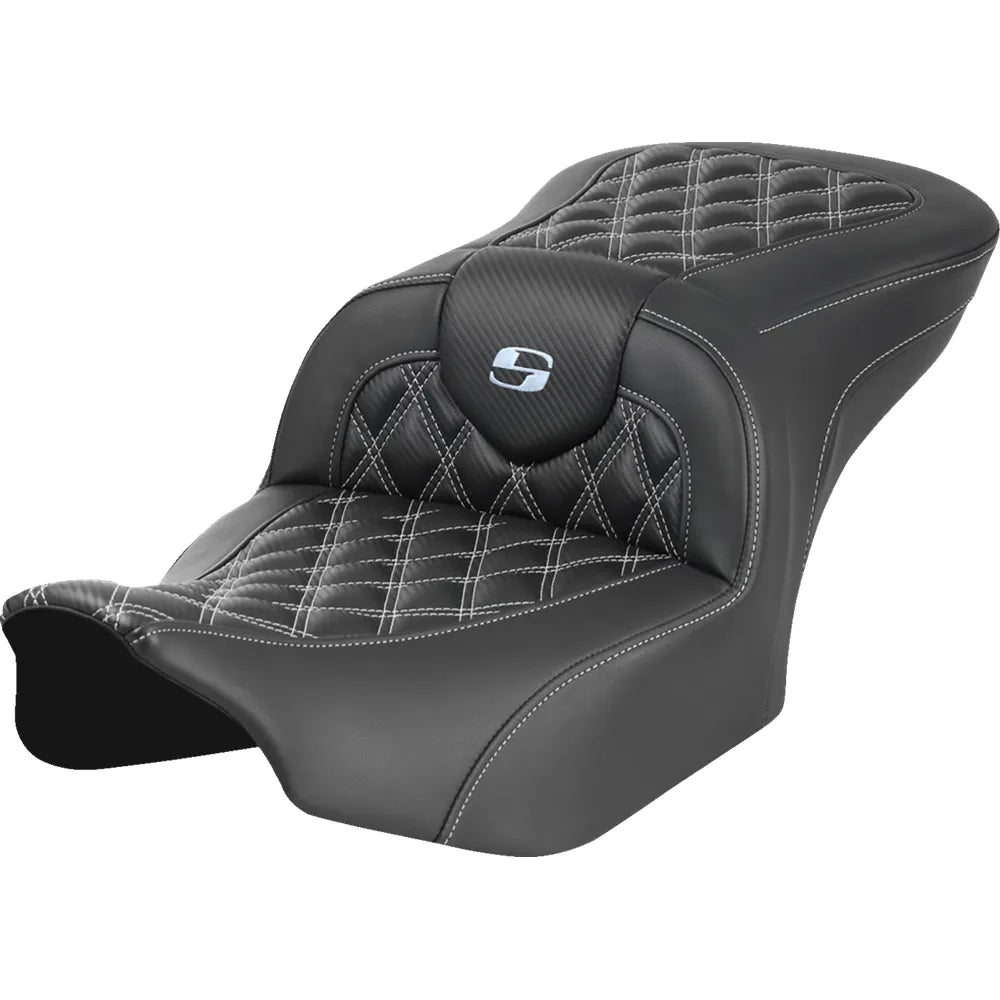 Asiento de fibra de carbono Roadsofa™ - Asiento de fibra de carbono RoadSofa™ - sin respaldo - Costura de celosía - Costura plateada - FL/FX '23-'24