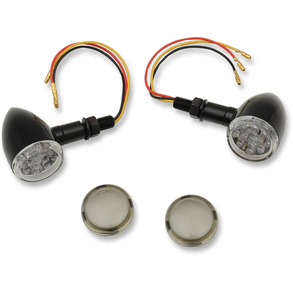 Direccionales LED Mini - Negro - Ambar/Humo