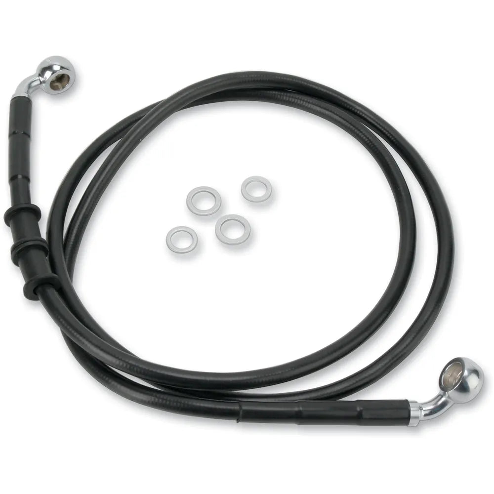 Brake Line - Front - Black - +6" - '10-'15 FXDWG
