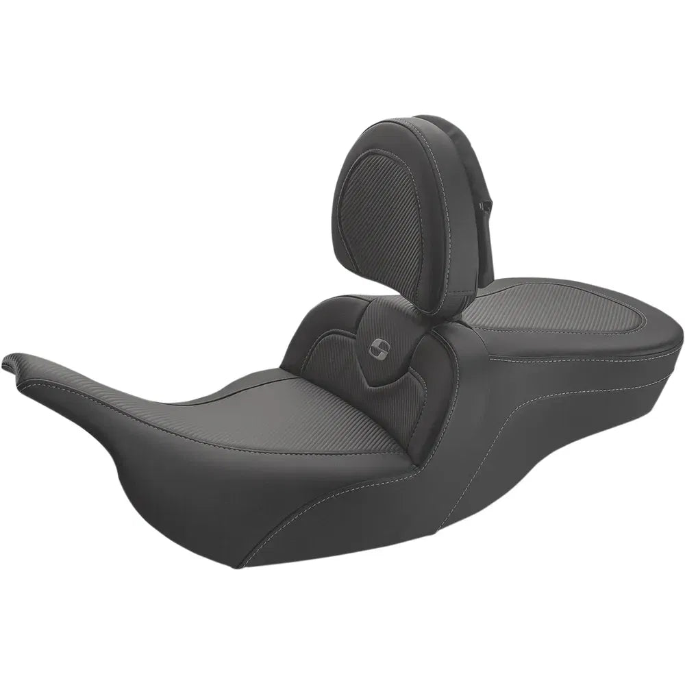 Asiento de fibra de carbono Roadsofa™ - Asiento de fibra de carbono Roadsofa™ - con respaldo - Liso - FLH/FLT '97-'07