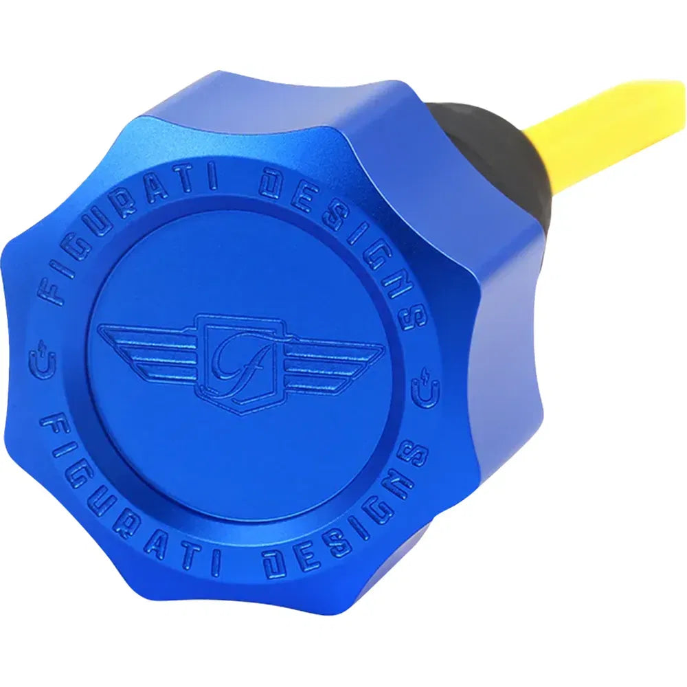 Varilla de nivel de aceite magnética de alto rendimiento - Varilla de nivel de aceite magnética de alto rendimiento - Curva - Azul - Touring/Trike '07-'16