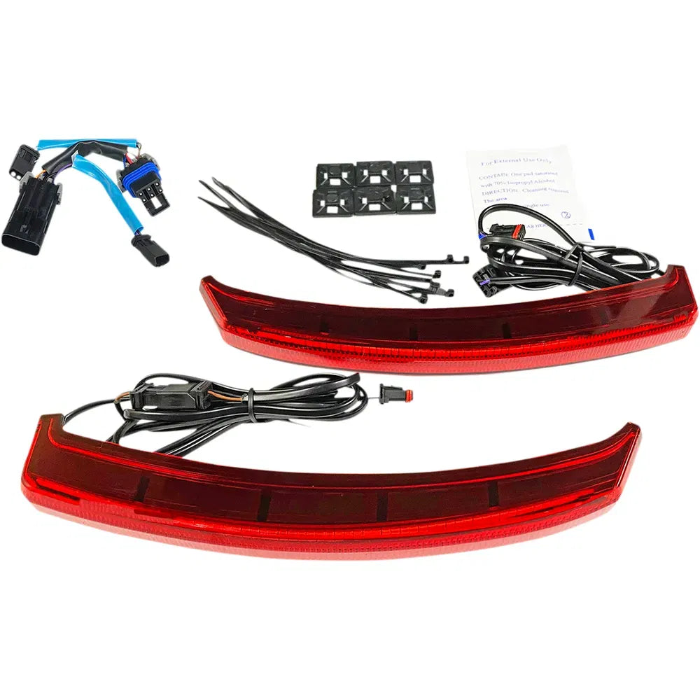 Saddle Bag Lights - Challenger - Red Lens