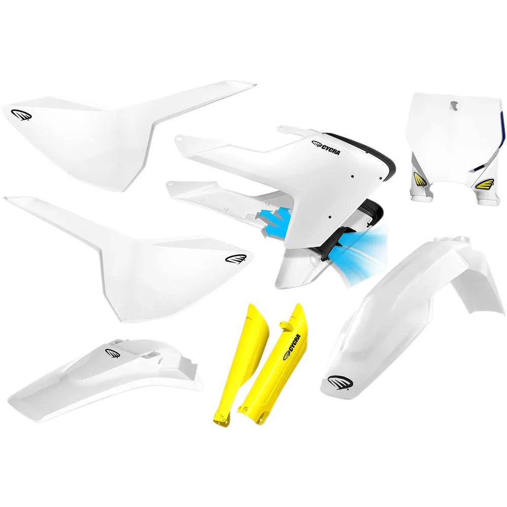 Body Kit - Powerflow - OEM White/Yellow - Husqvarna