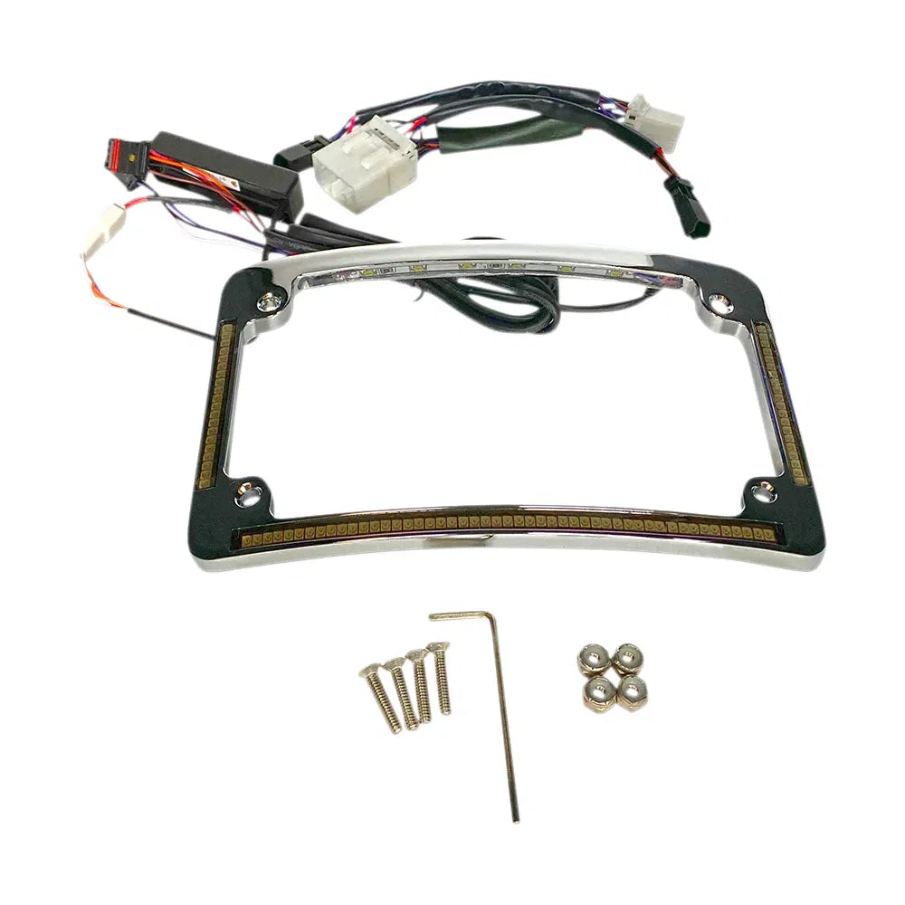 All in One License Plate Frame - Chrome