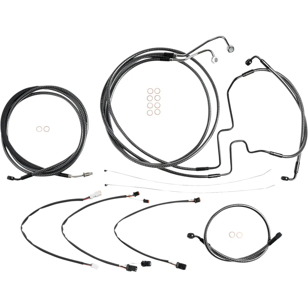 Kit de instalación de manillar de diseñador KARBONFIBR - Kit de instalación de manillar de diseñador KARBONFIBR - 12"-14" - FLH '17-'20