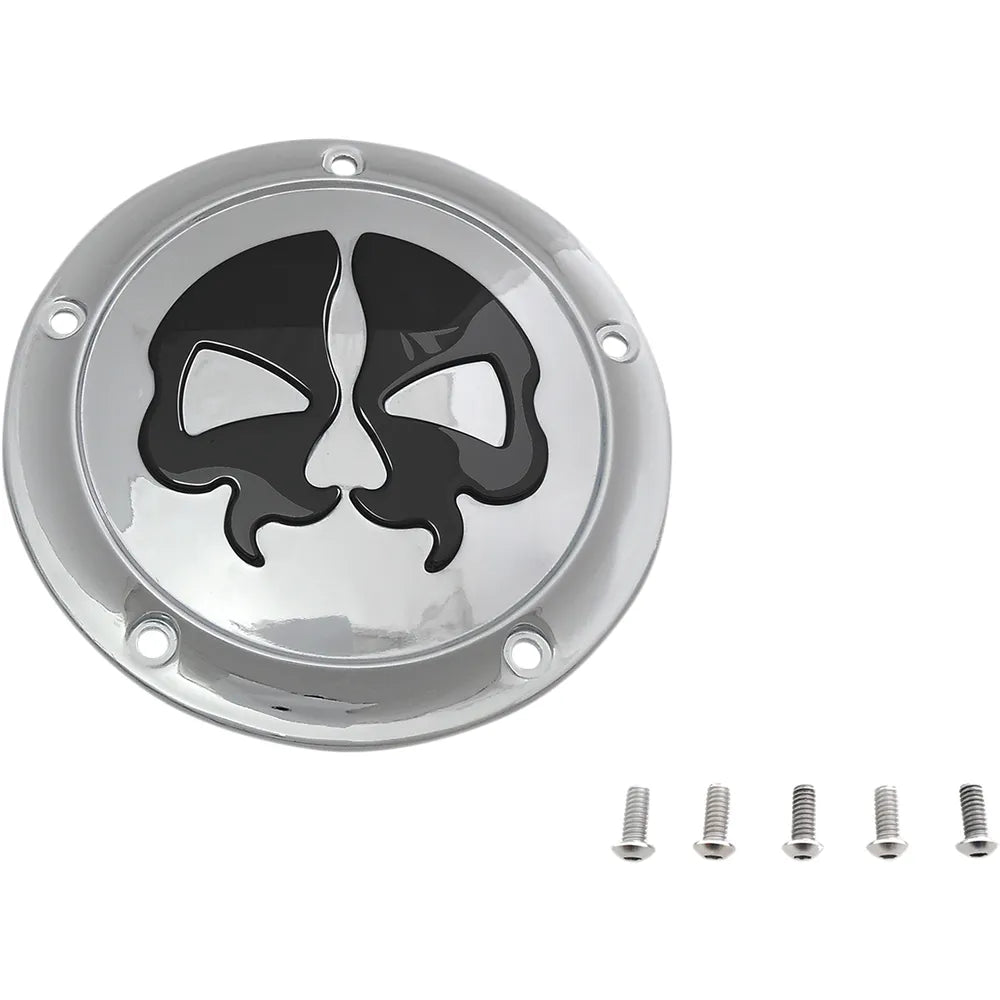 Cubierta del Derby Split Skull - Cromo