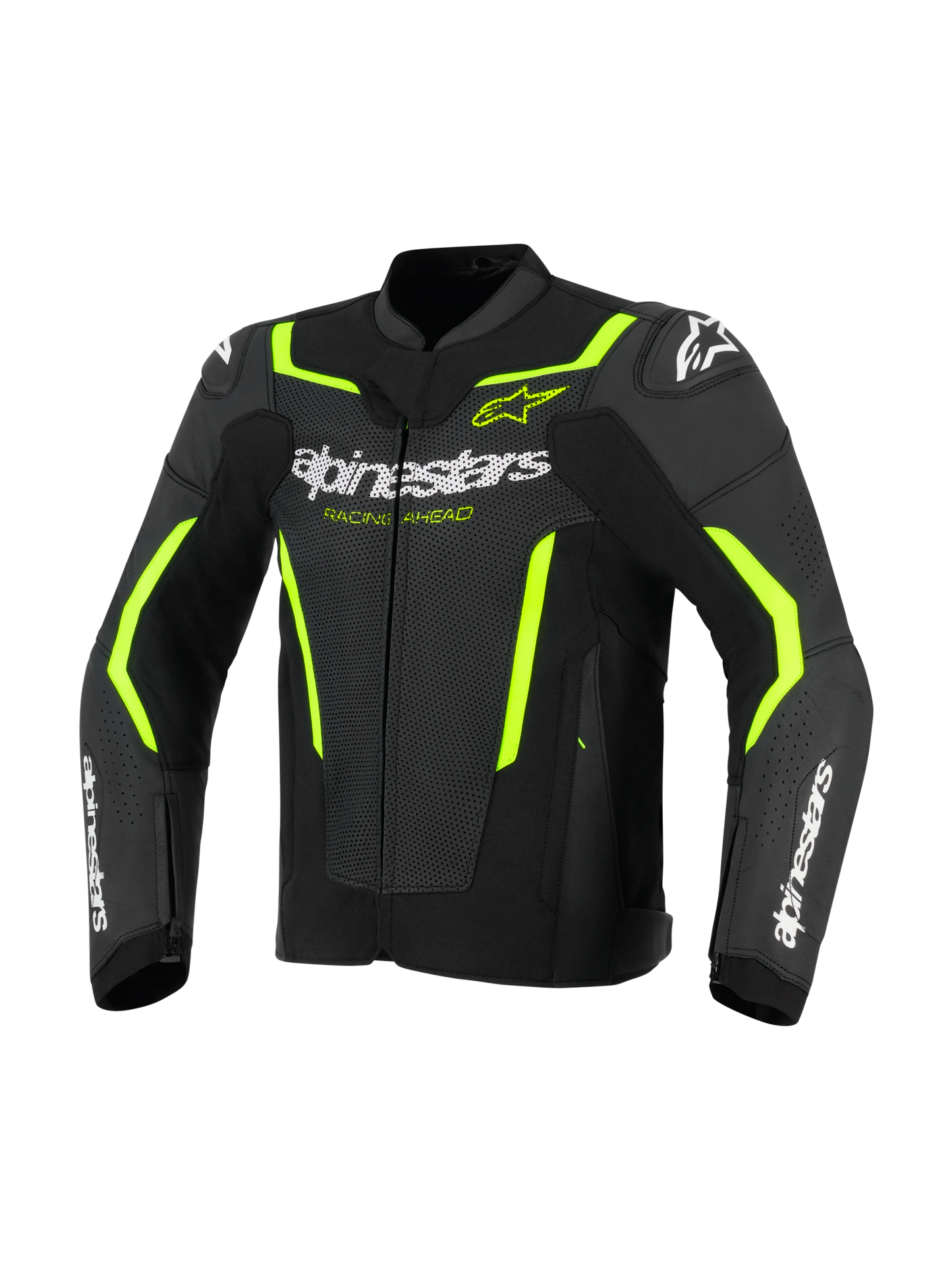 Chamarra de piel Alpinestars GP Force v2 Airflow - Negro/Verde